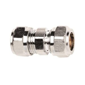 Skjøteunion 2x12mm rør Krom